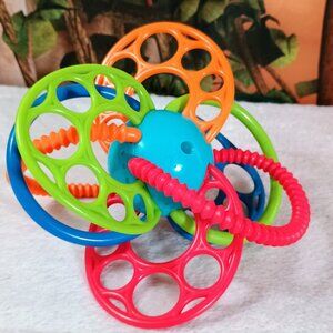 Oball Multi-Color FlexiLoops Textured Sensory Infant Teether & Toy